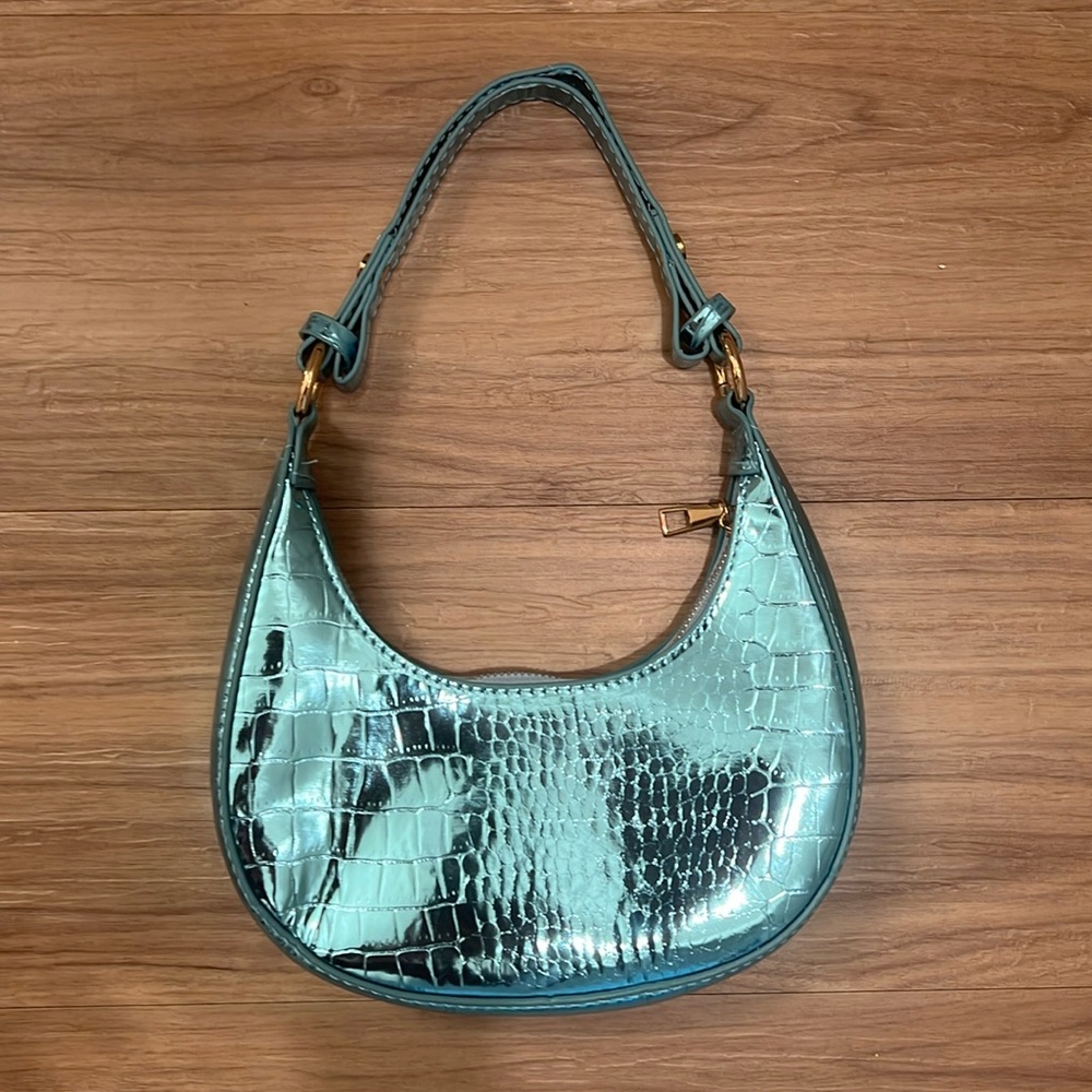 Metallic Blue Purse